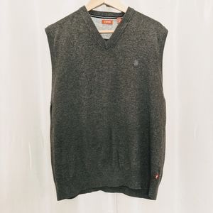Gray cotton sweater vest